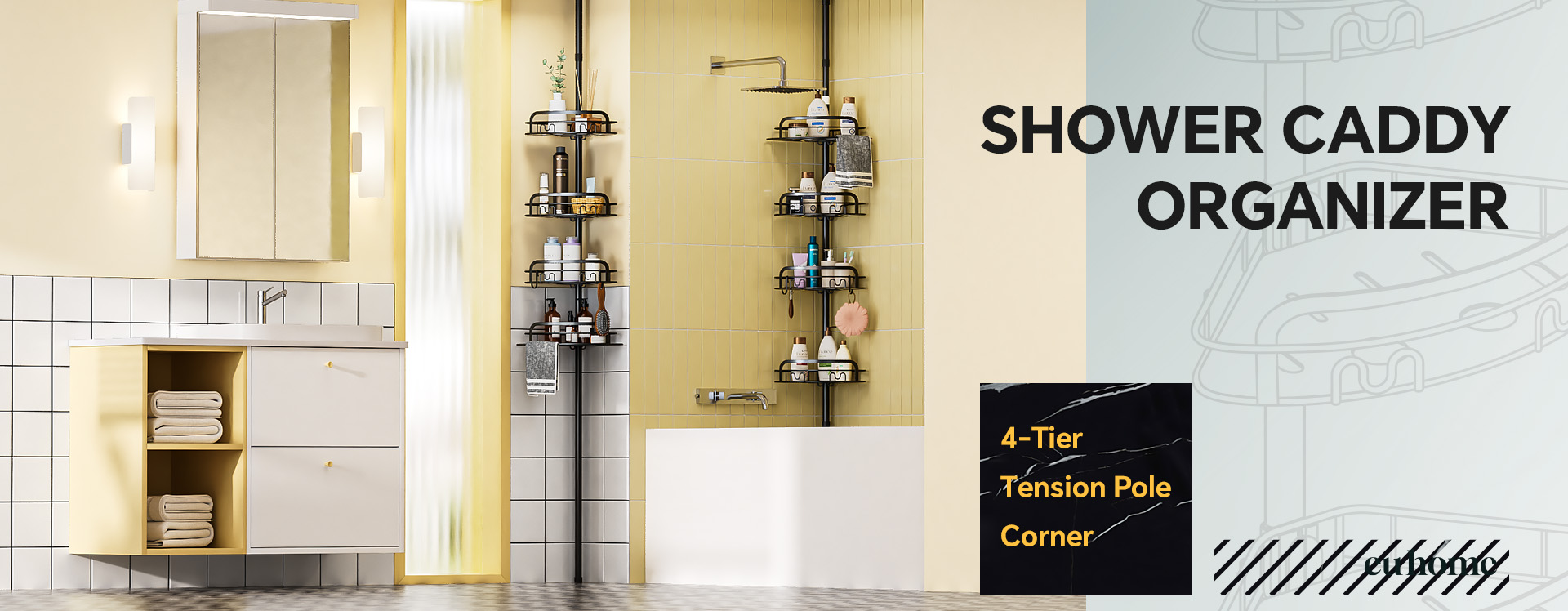 Shower Caddy Tension Pole